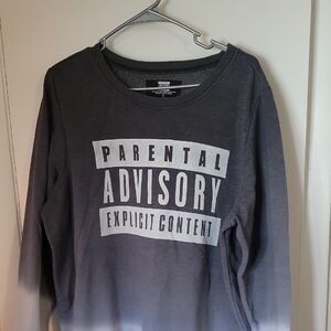 Parental Advisory Women's Sweatshirt - Black and Gray